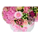 Box růžových květin